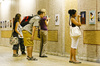 Cartoon: MJ EXHIBITION OPENS AGAIN! (small) by Nicoleta Ionescu tagged cartoon,portret,michael,jackson,ismael,roldan,university,academic,opening,students