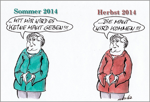 Cartoon: Maut in Deutschland (medium) by marka tagged maut,mautgebühr,politische,demenz