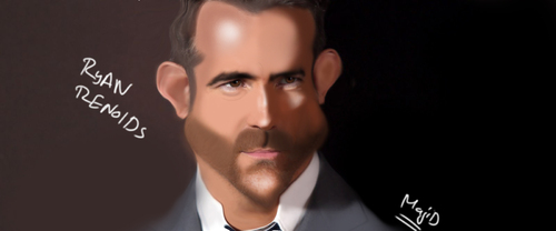 Cartoon: RyanReynolds (medium) by Majid Atta tagged majidatta