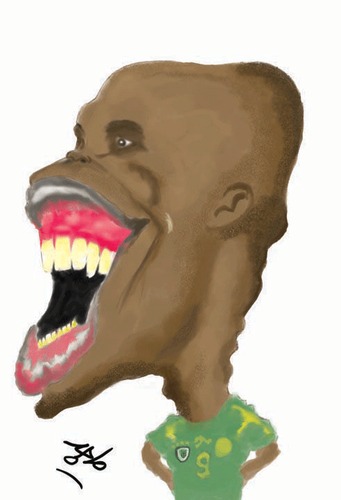Cartoon: Samuel Etoo (medium) by Majid Atta tagged atta,majid