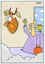 Cartoon: feierabend (small) by WHOSPERFECT tagged engel teufel devil angel