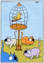 Cartoon: katzen (small) by WHOSPERFECT tagged katze,cat