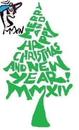 Cartoon: CHRISTMAS CALIGRAMM (small) by STOPS tagged christmas,new,year,stops