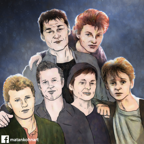 Cartoon: A-ha then and now (medium) by matan_kohn tagged ha,magne,furuholmen,morten,harket,paul,waaktaarsavoy,matan,kohn,funny,iluustration,music,band