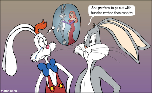 Cartoon: bunnies or rabbits (medium) by matan_kohn tagged bunnies,rabbits,funny,cartoon,animaion