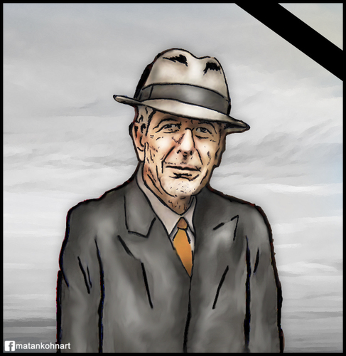 Cartoon: R.I.P leonard cohen (medium) by matan_kohn tagged cohen,leonard