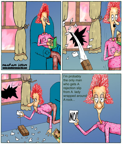 Cartoon: Love is... 2 (medium) by matan_kohn tagged love,nowhereman,funny,comics,window,red,head,note,matan,kohn