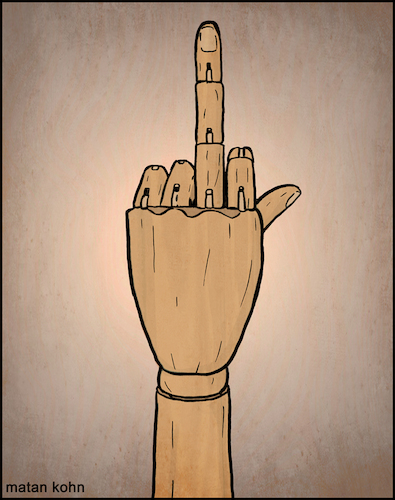 Cartoon: My mannequin doll feels that way (medium) by matan_kohn tagged mannequin,doll,thefinger,thethirdfinger,funny,art,artistic,illusrtation,drawing,fineart,finger,howtodraw,gag,hand,skatch,shirt,design,cool,sad,fword,meme,wood,wooden,woodworker,love