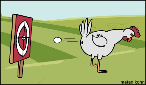 Cartoon: The chicken and the egg (medium) by matan_kohn tagged the,chicken,and,egg