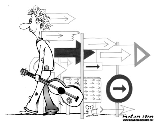 Cartoon: Upstream (medium) by matan_kohn tagged upstream,nowhereman,arrow,matan,kohn