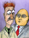 Cartoon: Bunsen Honeydew and Beaker (small) by matan_kohn tagged bunsenhoneydew,beaker,muppets,illustration,funny,digitalart,scary,ghotic,gothic,art,muppet,crazy,drawing,gag,themuppetshow,reallife,televition,misspiggyandkermit,digitalpen,pencil,pencilart,tvshow,movie