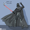 Cartoon: Darth vader selfie (small) by matan_kohn tagged darth,vader,selfie,phone,funny,star,wars,track,sifi,science,fiction,matan,kohn,stick