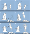 Cartoon: ghost (small) by matan_kohn tagged ghost,funny,comics,comic,comicstrip,stripcomic,caricature,illustration,drawing,thefinger