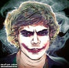 Cartoon: Harry styles as the Joker (small) by matan_kohn tagged harry,styles,jocker,batman,comics,movie,one,direction,boy,band,funny,scarry,celebrities,love,fame,matan,kohn