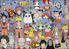 Cartoon: I love manga and anime (small) by matan_kohn tagged krillin,dragon,ball,anpanman,pokymon,ghibli,totoro,doraemon,shin,chan,hello,kitty,astro,boy,jiji,naruto,monkey,luffy,manga,anime,animation,comics,chinese,fan,art,japanese