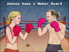 Cartoon: Johnny Depp v Amber Heard (small) by matan_kohn tagged johnnydepp,johnny,depp,amberheard,amber,heard,fight,funny,illustration,caricature,boxing,drawing,meme,gag,movie,trail,court,humor,popup,pop,colcher,fanart,teenidol,news,hate,sad,film,money,teamjohnny