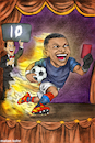Cartoon: Mbappe World Cup (small) by matan_kohn tagged mbappe,world,cup,kylian,soccer,football,player,caricature,cartoon,art,sports,illustration,dynamic,pose,actionscene,comedy,stage,performance,theatrical,scene,speed,effect,flames,trail,whimsical,exaggeratedstyle