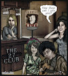 Cartoon: The 27 club  amy winehouse join (small) by matan_kohn tagged amy,winehouse,kurt,cobain,jimi,hendrix,janis,joplin,jim,morrison,dead,club,music,lagend,sad,caricature,musicians,usually,included