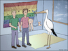 Cartoon: The stork arrived (small) by matan_kohn tagged gay,illustration,lgbt,lgbtq,praide,gayflag,gayrights,rainbow,homosexuality,funny,caricature,gaycouple,gayfamily,stork,love,loveislove,sex,samesexwedding,cool,kids,memes,gaypride,newnormal