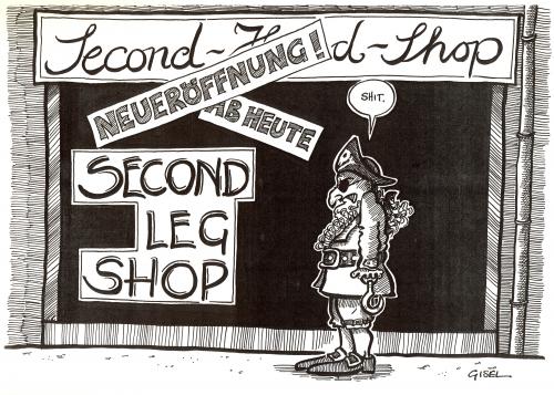 Cartoon: Second Leg Shop (medium) by Heliotrop tagged pirat,hand,secondhand,pech