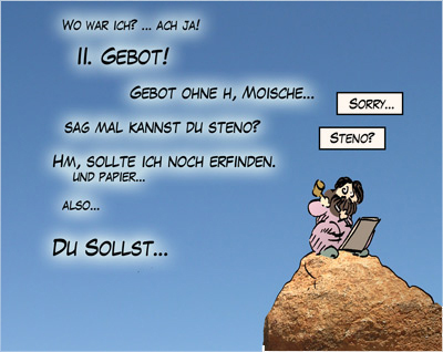 Cartoon: Moses (medium) by Thomas Martin tagged moses,gebote,sinai