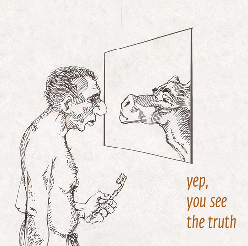 Cartoon: yep... (medium) by Thomas Martin tagged mirrow,camel,truth
