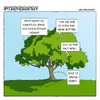 Cartoon: Generationskonflikt (small) by Thomas Martin tagged alter,kindheit,kinder,jugend,familie,respekt,baum,sommer