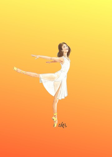 Cartoon: LAIA BALLARINA (medium) by SOLER tagged laia,bailarina,danza