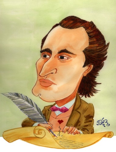 Cartoon: MIHAI EMINESCU (medium) by SOLER tagged eminescu,escritor,rumania