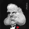 Cartoon: Marlon Brando (small) by kadiryilmaz tagged marlon,brando,american,actor,caricature,portre,portrait