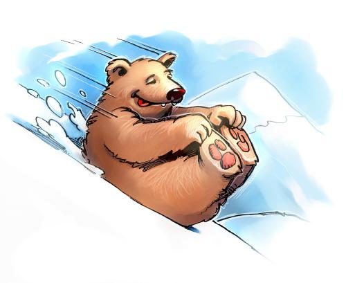Cartoon: Winterbär (medium) by Atzenhofer tagged bär,teddy,abfahrt,schnee,schlitten,illustration,illustrationen,tier,tiere,bär,schnee,berg,alpen,winter,ski,freizeit,sport,abfahrt,teddy,schlitten