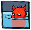 Cartoon: Seeteufel (small) by Atzenhofer tagged see,wasser,schwimmen,teufel