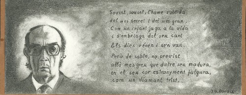 Cartoon: Vinyoli (medium) by catalantrader tagged poem