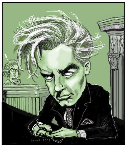 Cartoon: Conductor Herbert von Karajan (medium) by frostyhut tagged music,classicalmusic,classical,conductor,herbertvonkarajan,vonkarajan
