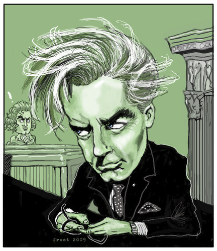 Cartoon: Conductor Herbert von Karajan (medium) by frostyhut tagged music,classicalmusic,classical,conductor,herbertvonkarajan,vonkarajan