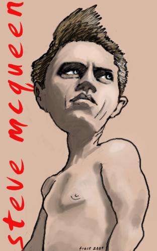 Cartoon: Steve McQueen (medium) by frostyhut tagged stevemcqueen,film,movies,popculture,seventies,70s,male,leadingman,american