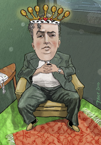 Cartoon: Yefim Bronfman (medium) by frostyhut tagged royal,king,crown,heart,russian,music,classical,pianist,bronfman