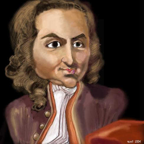 Cartoon: Young Bach. (medium) by frostyhut tagged german,composer,classical,johannsebastianbach,bach