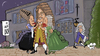 Cartoon: Henry Purcell and Friends (small) by frostyhut tagged composer,english,baroque,wig,classical,music,classicalmusic,inn,tavern,pub,poodle,drink,drinking