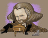 Cartoon: Johannes Brahms (small) by frostyhut tagged brahms classical piano music beard cat
