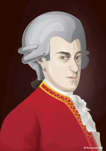 Cartoon: mozart (medium) by Achatz tagged klassik,mozart