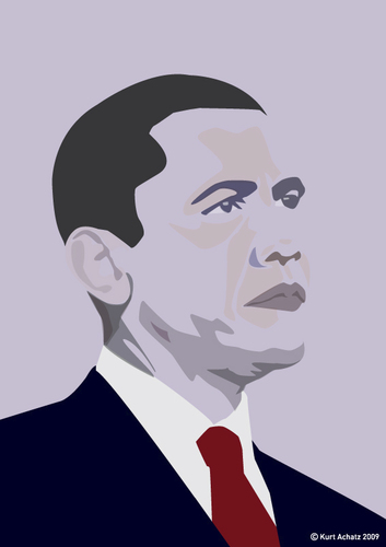 Cartoon: obama (medium) by Achatz tagged politik,obama,usa