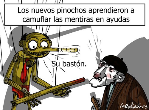 Cartoon: adornar la mentira (medium) by LaRataGris tagged mentira,politicos