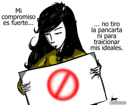 Cartoon: Compromiso (medium) by LaRataGris tagged laratagris,idealistas
