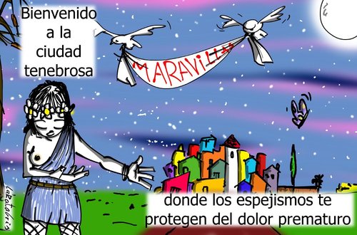 Cartoon: espejismos (medium) by LaRataGris tagged apariencias