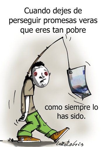 Cartoon: exodo a la realidad (medium) by LaRataGris tagged burro,zanahorias,pobreza