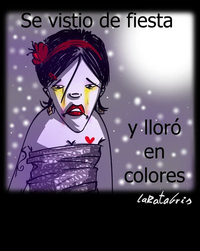 Cartoon: Olvidando sus penas (medium) by LaRataGris tagged tristezas,alegrias