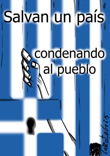 Cartoon: pais y pueblo (medium) by LaRataGris tagged grecia