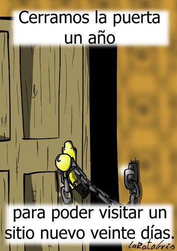 Cartoon: un anyo de vacaciones (medium) by LaRataGris tagged vacaciones