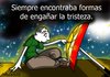 Cartoon: pintando soles (small) by LaRataGris tagged tristeza